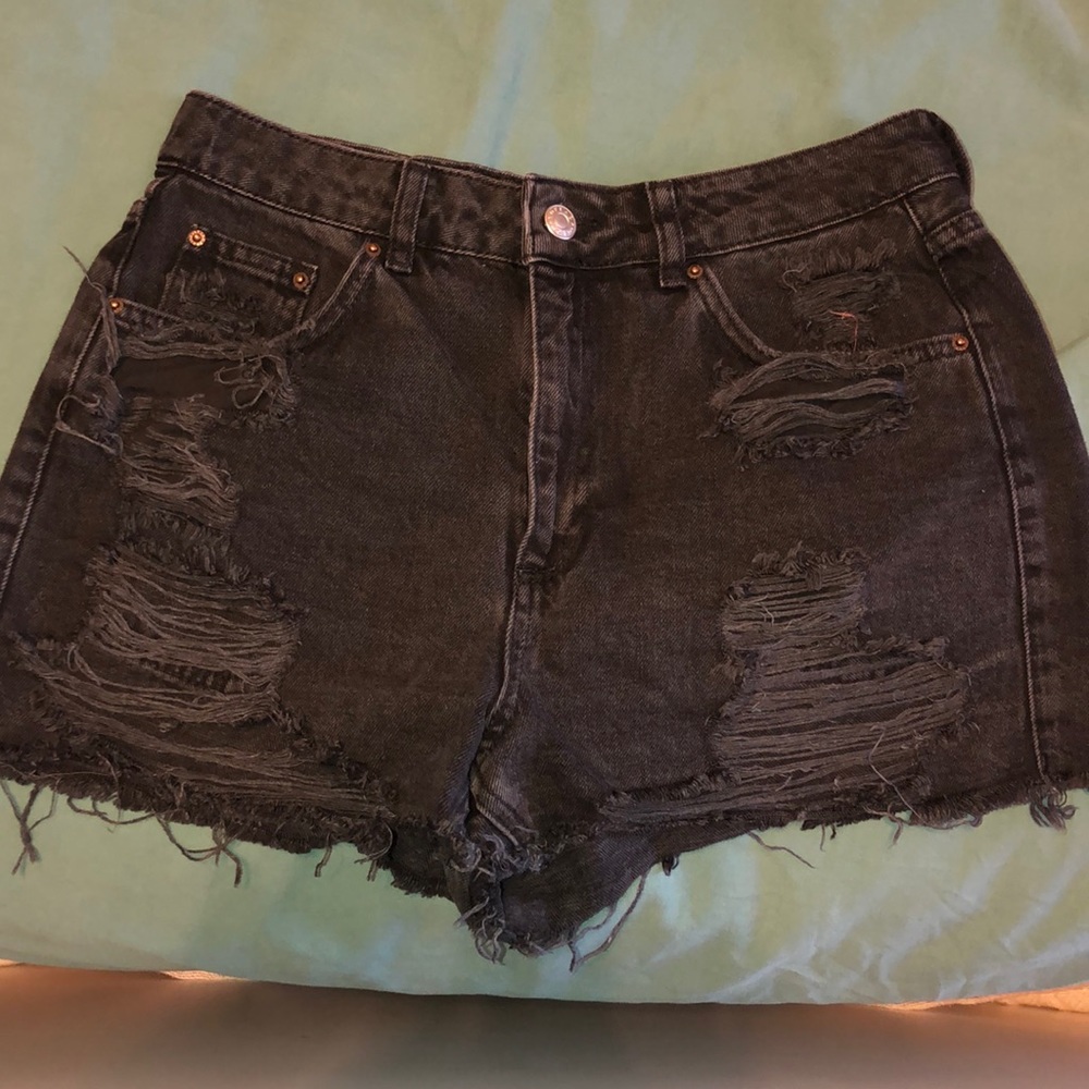 Topshop Black jean shorts